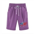 thumbnail image 1 of Top and Shorts Sets for Women, Womens Elastic Waist Printing Drawstring Shorts, 1 of 3