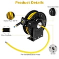 thumbnail image 6 of Topcobe 3/8" x 50' Retractable Air Compressor Hose Reel, Ceiling/Wall Mount Heavy Duty Double Arm Steel Reel, 6 of 13