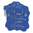 thumbnail image 1 of Inkdotpot Pack Of 100 Real Gold Foil Bracket Shape Paper Tags Merry Christmas & Happy Text Favor Hang Tags, 1 of 7