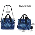 thumbnail image 3 of Lunch Bag Portable Crossbody Meal Bag Cooler Bag Insulated Lunch Bag Food Bag Handheld & Crossbody Design Dark Blue Beautiful, 3 of 6
