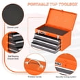 thumbnail image 5 of AIRAJ 40" 6-Drawer Rolling Tool Chest | Orange Metal Garage Storage Cabinet with Wheels & Detachable Tool Box Top, 5 of 7
