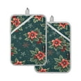 thumbnail image 7 of Yayeee Pot Holders Kitchen Heat Resistant with Pocket 7"x9.8" Cotton Oven Cooking Hot Pads, Floral Christmas, 7 of 7