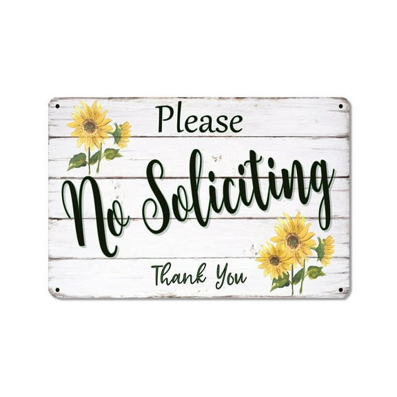 No Soliciting Sign, Do not Disturb, Metal Sign, RUSTIC Metal grain, Rust Proof and Weather Proof, no solicitation SIZE: 8" x 12"