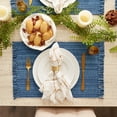 thumbnail image 4 of Variegated Nautical Blue Fringe Cotton Placemats 13x19 (Set of 6), 4 of 5