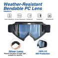 thumbnail image 3 of AHR GOG01 Motorcycle Goggles Riding Motocross Snowmobile Dirt Bike Off Road ATV Lens, 3 of 10