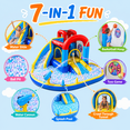 thumbnail image 6 of Neche Inflatable Water Slide, 106.59" x105.77" x54.78"Large Bounce House,Indoor/Outdoor Kids Bouncy Castle with 370W Blower, 6 of 7