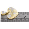 thumbnail image 5 of 10K Yellow Gold Round Diamond Heart World Map Globe Pendant 1.35" Charm 3/4 CT., 5 of 5