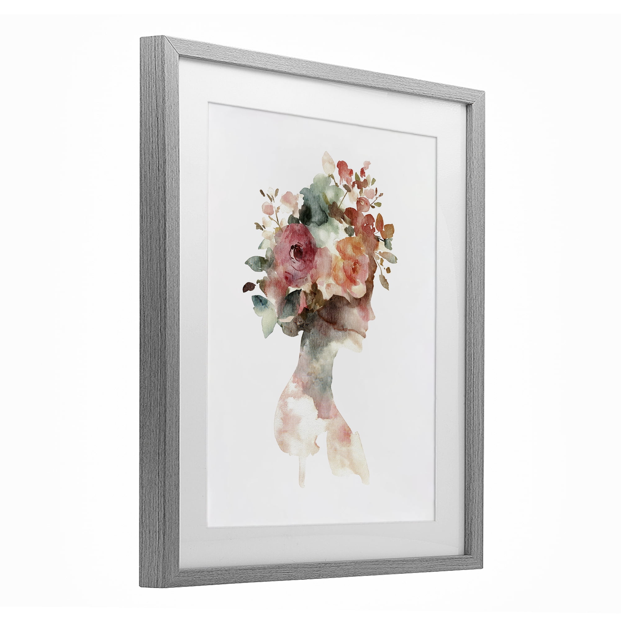 Stupell Industries Floral Dreamscape Silhouette Gray Framed Print Under Glass, design by Svetlana Aleynikova