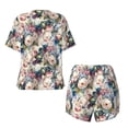 thumbnail image 5 of Naloa Rose Flowers Women's Short-Sleeved Pajama Set, Loungewear, Summer pajamas, Breathable Cozy - 3X-Large, 5 of 9