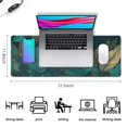 thumbnail image 3 of Green Palm Large Leaves Mouse Mat, Rectangle Large Non-Slip Rubber Gaming Mouse Pad with Stitched Edges, Office Mouse Pad for Women Men Kids, 31.5x11.8in, 3 of 7