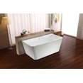 thumbnail image 2 of 59" Streamline M-2061-59FSWH-DM Soaking Freestanding Tub With Internal Drain, 2 of 12