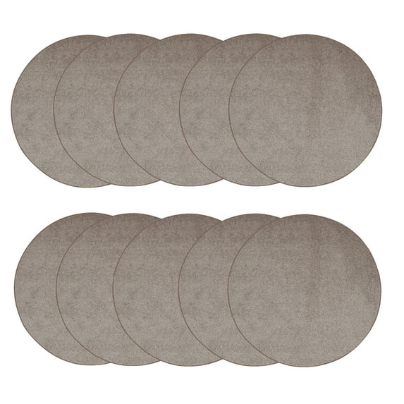 Furnish My Place Modern Plush Solid Beige Color Rug - Pets and Kids Friendly Rug, Indoor/Outdoor Mat, Area Rugs Great for Kids, Pets, Event, Wedding, Living Room, Made in USA, 3' Round - Set of 10