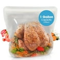 thumbnail image 2 of Silicone Food Storage Bag 102oz XXL Set of 2] Reusable Freezer Bags - Zero Waste Food and container Lids Reusable Silicone containers with Lid, Sous Vide, Extra Large Bags, 2 of 4