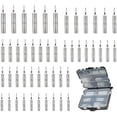 thumbnail image 1 of 48Pcs Drop Shot Weights Set, Slim Pencil Style Lead Fishing Weights Sinkers Kit for Dropshot Rigging 6 Sizes Assorted with Barrel Swivel and Rig Beads, 1 of 8