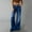 Blue, variant on Womens Jeans Boyfriend Jeans Women's Wide Leg Versatile Loose Straight Denim Pants Women's Washed Denim Pants Orange 3X