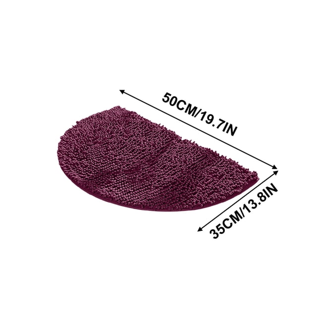 Bathroom Rugs Non Slip Washable Half Round Carpet Water Absorbing Foot Mat 40x60cm Rugs for Bedroom Washable Bedroom Rugs