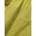 thumbnail image 4 of Plus Size Women's Solid Bow Knot Elastic Button Decor Casual Pants with Pockets, 4 of 14