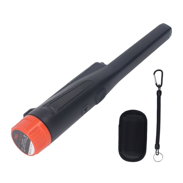 Detector de metales Pinpointer IP66, impermeable, portátil, de mano, con luz LED, color negro
