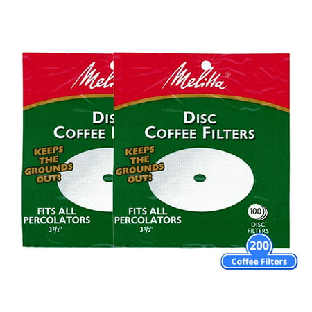 Melitta 628354 Disc Percolator Coffee Filter 200 Counts (2-Pack of 100