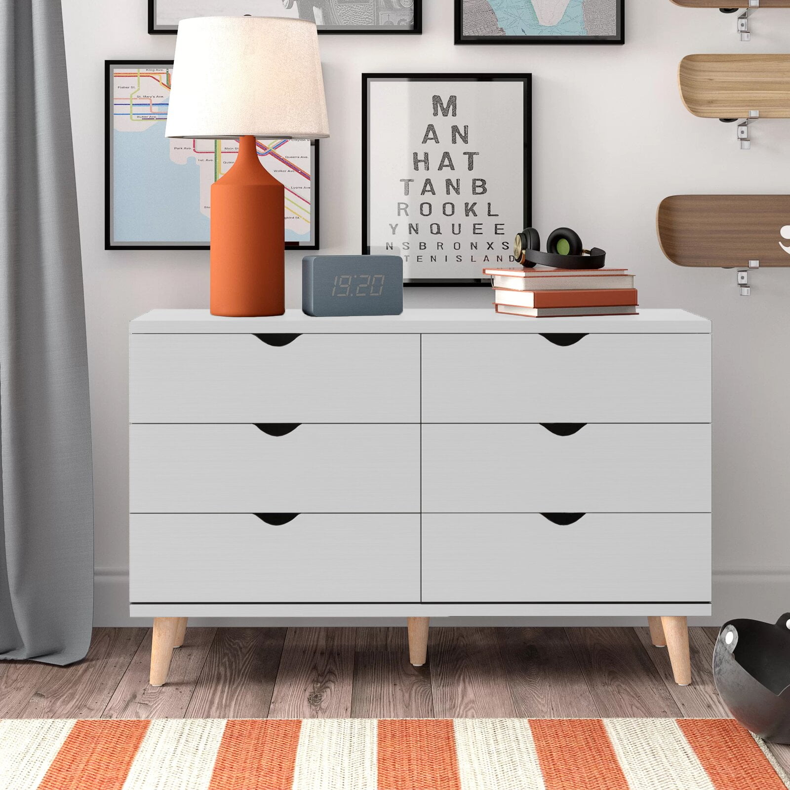 Bowie 6 drawer double dresser deals