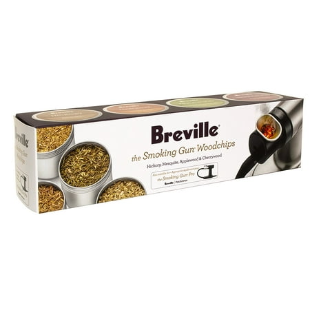 The Smoking Gun Woodchips, Mesquite, Hickory, Applewood and Cherrywood, Set of 4, Breville-Smoking Gun Woodchips for adding natural smoke flavor and aroma to.., By (Best Finish For Hickory)