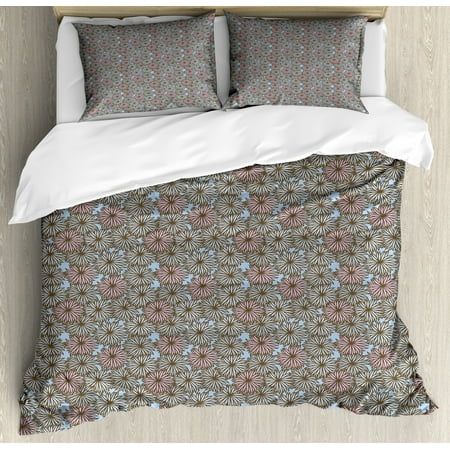Daisy King Size Duvet Cover Set Gardening Themed Botanical