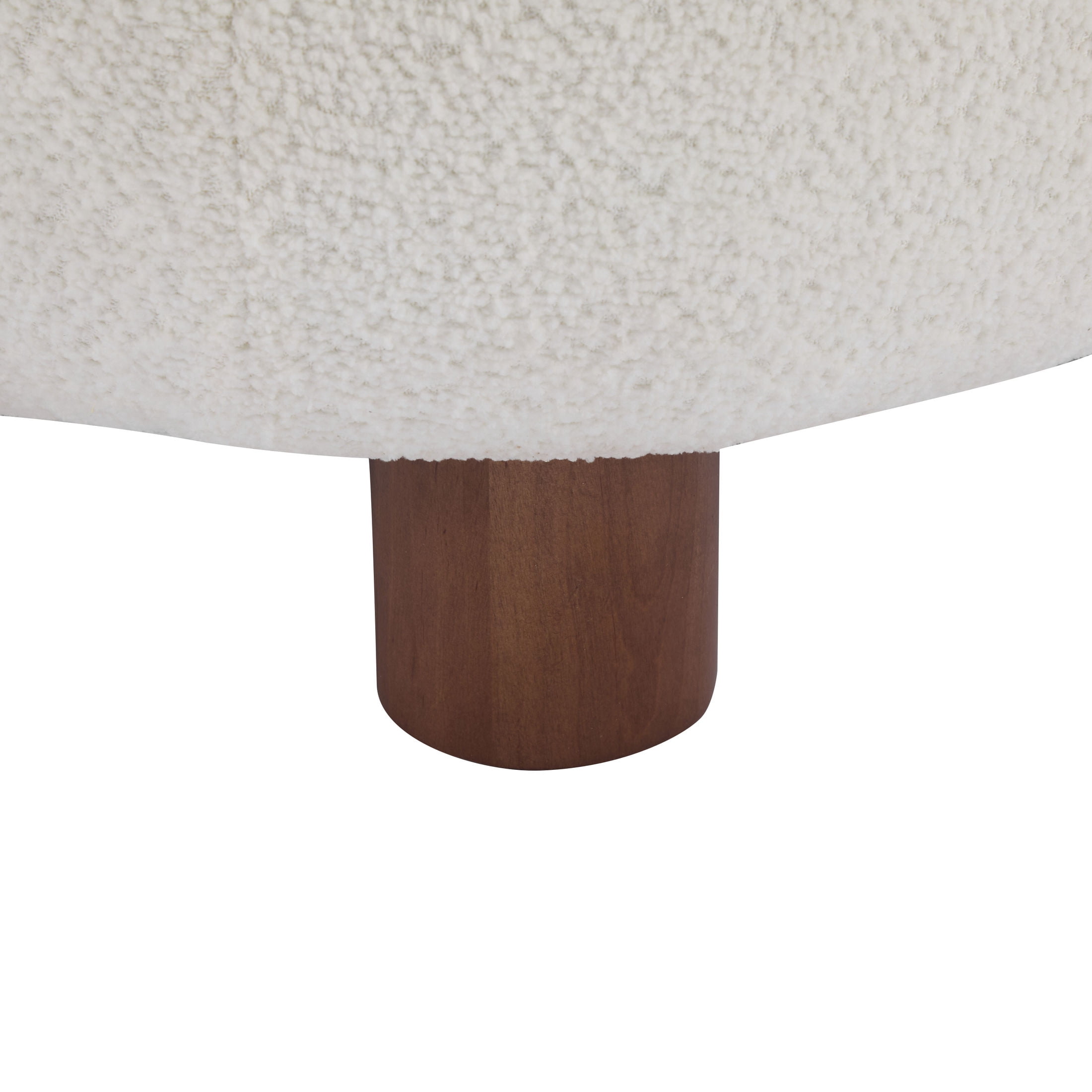 Christopher Knight Home Modern Boucle Slipper Accent Chair with Upholstered Plush Seat, Wood Legs, Off White, Set of 2