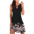thumbnail image 1 of RKSTN Robe d'Été pour Femmes, Robe Décontractée Ample d'Été Imprimée Florale Sans Manches Robe de Plage Grande Taille, 1 of 5