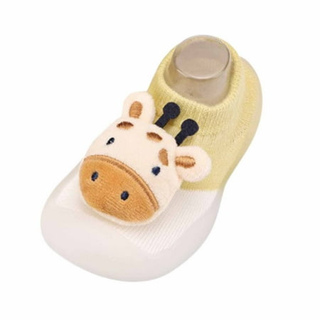 

MuZeFu Kids Non Slip Socks Grip Ankle Sticky Toddler Sock Toddler Boys Girls Solid Color Dog Keep Warm Plush Kids Soft Non-slip Indoor Toddler Shoes