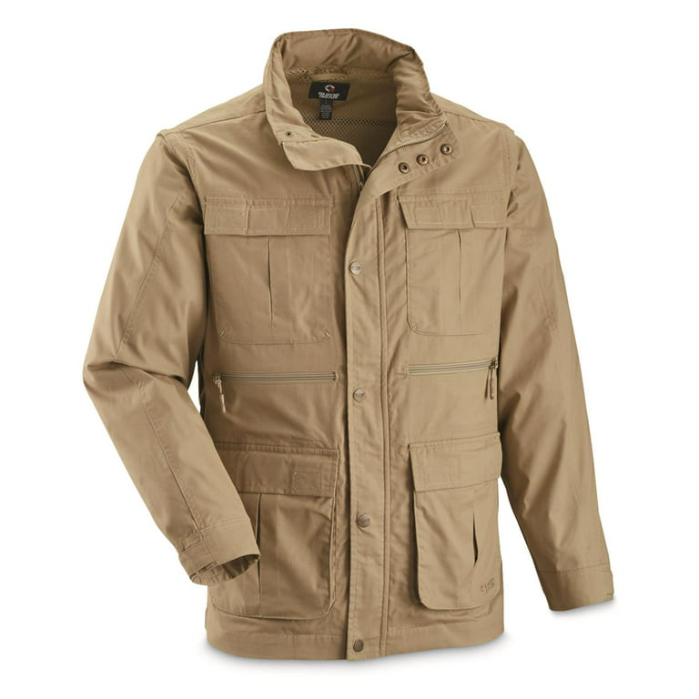 Guide Gear Men's 2-in-1 Field Jacket Vest with Hood, Cotton Blend