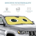 thumbnail image 3 of Car Windshield Sunshade, Cartoon Eyeglass Fish Pattern Sunshade Blocks Heat and Sun's UV rays,Small, 3 of 8