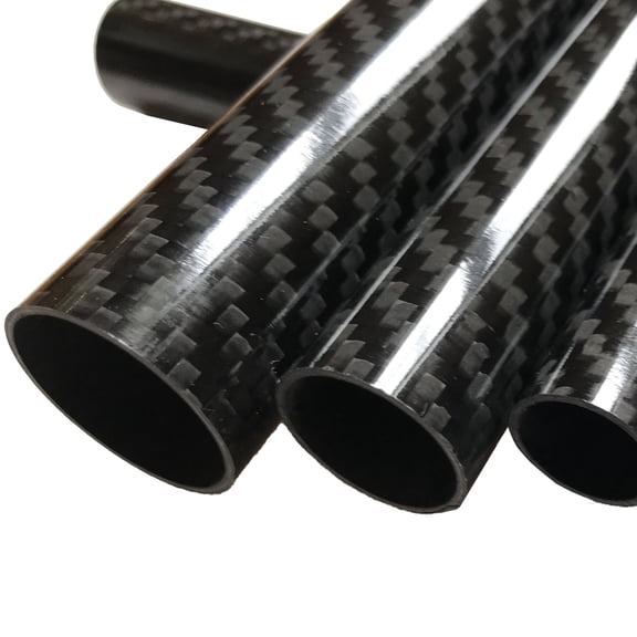 1 Carbon Fiber Tube - 10mm x 8mm x 500mm - 3K Roll Wrapped 100% Carbon Fiber Tube Glossy Surface 1 Tube