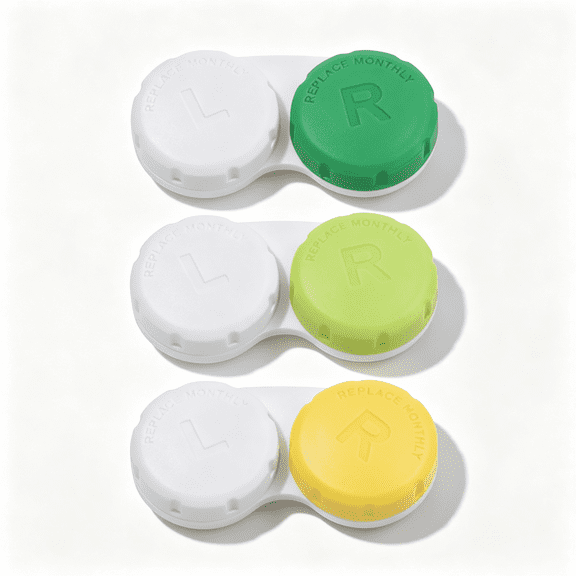 Lens Container Case Mini Transparent Contact Lens Case Double Storage Box for Travel Daily ...