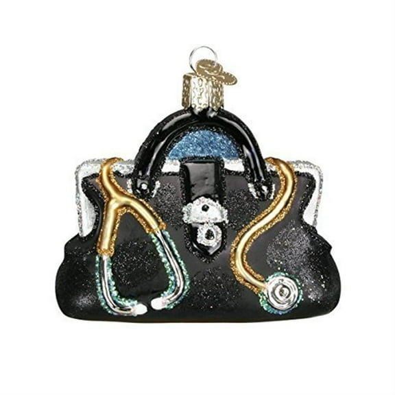 Old World Christmas 2.75In Doctors Bag, Glass, Ornament Dr Medical 36084