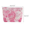 thumbnail image 2 of Unique Bargains 1 Pc Lightweight Clutch Elegant Jacquard Large Makeup Bag for Vacation Pink Canvas, 2 of 6