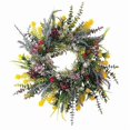 thumbnail image 1 of Spring Wreaths for Front Door 18in Outside Welcome Summer Flowers Weatherproof Greenery All Seasons, 1 of 5