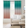 thumbnail image 2 of Teal Pink Ombre Blackout Curtains for Bedroom/Living Room, Thermal Insulated Kitchen Curtains, Modern Gradient Abstract Art Grommet Darkening Window Treatment Drapes 52"x84"x2, 2 of 8