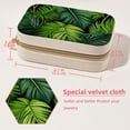 thumbnail image 5 of Tropical Jungle Leaves Velvet Portable Jewelry Stand with Removable Compartment – Display Case, Organizer, and Gift, 5 of 7