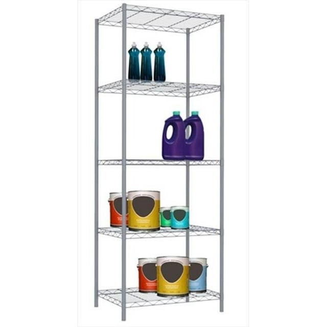 Étagère en Fil de 5 Couches Gris&44;
