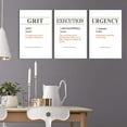 thumbnail image 5 of GRIT Execution Urgency Quotes Inspirational Wall Art Canvas Prints Motivational Wall Decor Entrepreneur Quotes Office Posters 3 Panels for Living Room Bedroom Framed Ready to Hang, 5 of 6