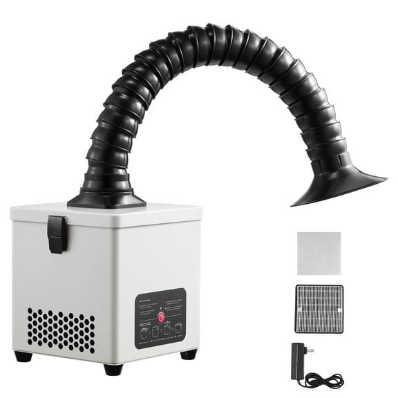 KFFKFF Solder Fume Extractor with 3-Stage Filtration, Adjustable Airflow, and 180 m³/h Suction, Compact Desktop Smoke Purifier for Soldering and DIY Welding