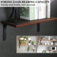 thumbnail image 5 of Soporte para estante de pared, soporte de metal negro mate, soporte de estante de metal para decoración de cocina, resistente Soporte de servicio, 100 mm x 100 mm, 4 piezas, 5 of 5
