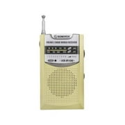 Sonivox Vs-R106 Gold Color Mobile Type Analog Fm Radio Vintage Nostalgic Radio