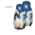 thumbnail image 6 of Zufioo Vintage Starry Sky Puppy Full Set Car Seat Covers with Soft Padding 2PCS Universal Auto Front Seats Protector Fits Cars, SUVs, Sedans, and Trucks, 6 of 7