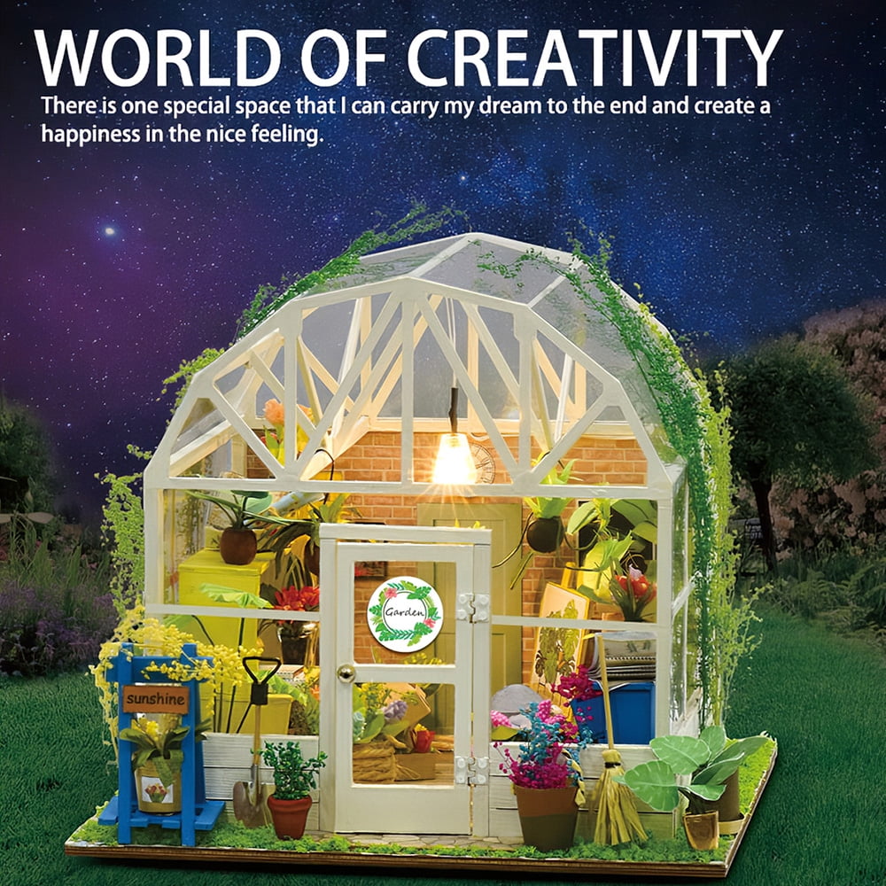 miniature greenhouse dollhouse diy kit
