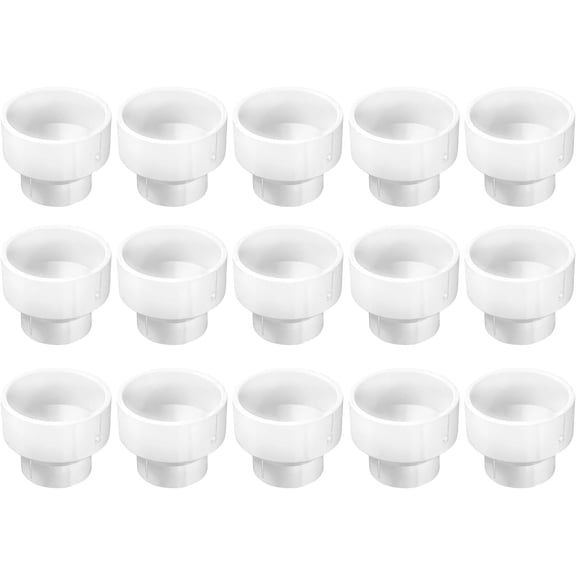 2 in. x 1-1/2 in. White PVC DWV Increaser-Reducer Coupling, Hub x Hub Drain, Waste & Vent Systems (25-Pack)
