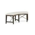 thumbnail image 5 of Magnussen Westley Falls Curved Bench with Upholstered Seat, 5 of 6