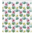 thumbnail image 3 of Ambesonne Vintage Shower Curtain, Mexican Plant Cactus, 69"Wx75"L, Pink Green and Blue, 3 of 3