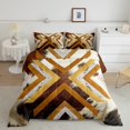 thumbnail image 2 of Western Cowhide Comforter Set Southwestern Aztec Bedding Set King Rustic Boho Geometric Down Comforter Adults Men Farmhouse Animal Bed Set Bedroom Decor 3 Pcs, 2 of 7