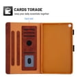 thumbnail image 4 of Dteck Folio Case for Samsung Galaxy Tab A7 10.4" 2020 SM-T500 T505, Slim Fit PU Leather Multi-angle Viewing Stand Shockproof Case Built-in Card Slots Cover, Brown, 4 of 6
